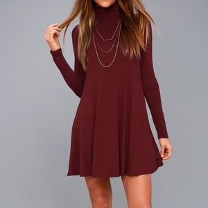Lulus Wine Red Swing Dress